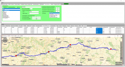 Coordinates of the border manoeuvres are displayed in the map