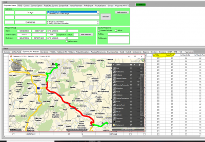 Segments with toll are highlighted. But there are no toll prices in the response.