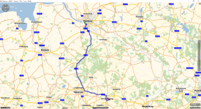 North to South without any additional waypoints