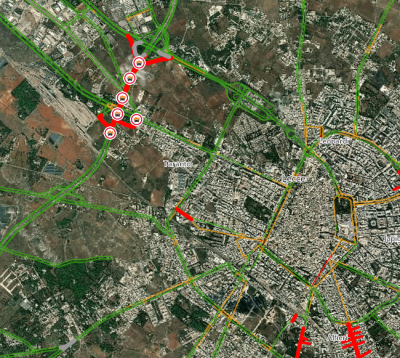 Fancy: you can add the PTV layers on top of the satellite images created by HERE. It is also possible to use transparency between the layers - isn't that cool?