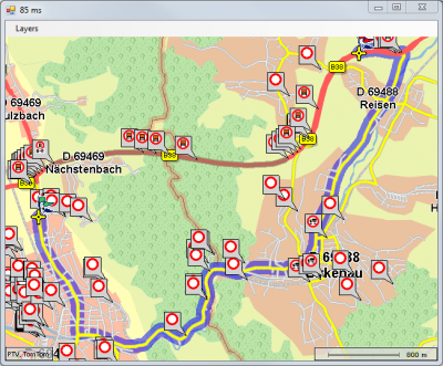 The detour based on the code