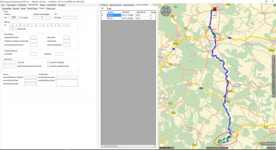 shortest track is shortest, fastest ist fastest,<br />no conflict<br />Just two local detours (red lines)