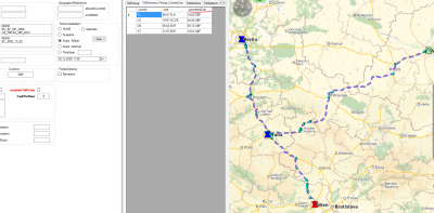 TestClient requests detailed toll and displays the toll prices per country in the national currency and transfered into a harmonized target currency