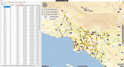 Here I applied some business logic: each order has been pre-assigned the nearest depot within it's proximity, not taking care of other orders near by. This reduces the overall flexibility and returns 1075 kilometers (additional 40).