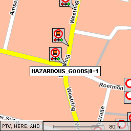 HAZARDOUS_GOODS restriction in one direction (destination to start)