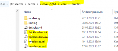 XMAP2: the render profiles have to be located in the  profiles folder (not the rendering subfolder). Put them into /conf/profiles. The showcaseys will then offer them as additional options.