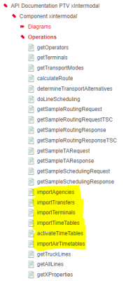 screenshot from the xIntermodal API