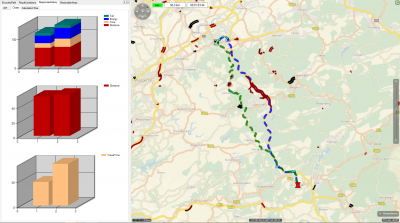 Blue: the old route which is no longer in use<br />Green: A required alternative