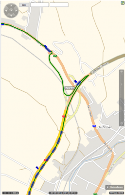 The original response - the green route follows a weird path. WRONG result due to insufficient data.