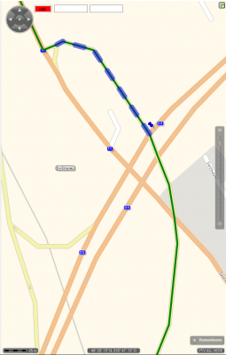 In this request/response I added a heading of 330 degrees to the critical coordinate and therefore the engine is able to switch to the proper path based on the national road in the east.