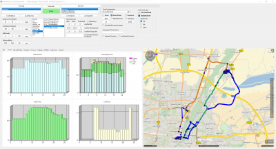 No EncodedPath.png (1.15 MiB) Viewed 5654 times In this approach I did not reuse the encoded path. All 25 routings choose the optimal path depending on the time of the day. We encounter different geometries. And also the worst "traveltime" is about 33 minutes