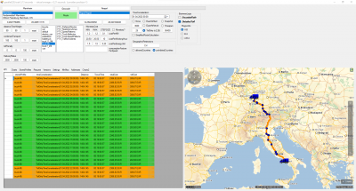 Mannheim to Neapel. Reference time changes