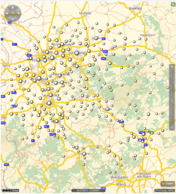 The sample positions (Germany)