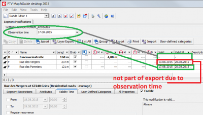 The time dependant  blocking from 19.-20.08.2015 is not part of the export into the BIN file because this interval doesn't match the export timestamp. The othe two blockings appear in the BIN file because they are<br />- not time dependent<br />- matching the interval