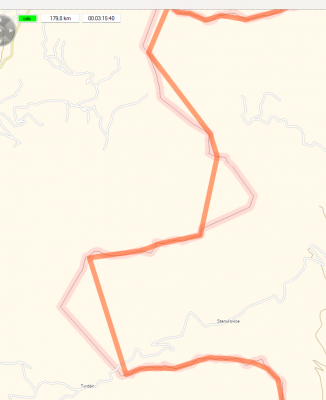 zoomed sample region 2: frontier does not match intersecting polyline by 100%