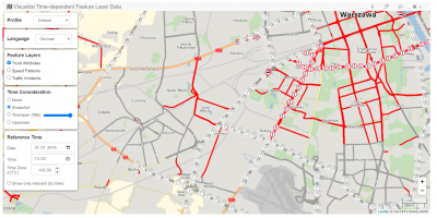 Warszawa and it's many time dependent truck attributes