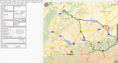 Stuttgart - Innsbruck:<br />if isDelivery==true the route takes a short path via the Fernpass. <br />if isDelivery==false the route takes a detour.<br />Because the delivery is inside te Quell- and Zielverkehr zone.