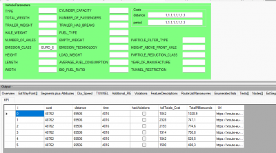 image.png (43.44 KiB) Viewed 206947 times Also some example based on xRoute1 (prod HERE) ... Same waypoints and profile, I just iterated over the EMISSION_CLASS = EURO_0, EURO_1....