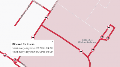 Städtisches Klinikum Karlsruhe (no trucks at night time)