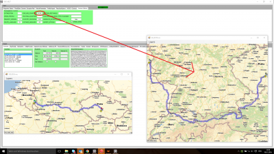 two results - the left map shows the regular route while the right one prevents the user from passing Belgium (BE) and Germany (DE)