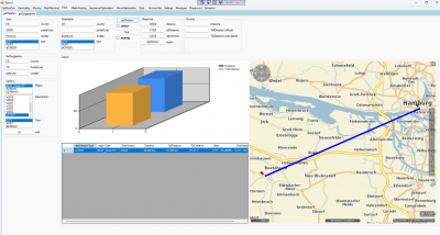 Sample user interface based on PTV Developer