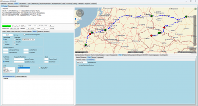 Developer Routing API based result - EUR_TRUCK_40T profile with explicit overriding of RoutingMode.FAST and TrafficMode.AVERAGE