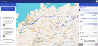 MAP&amp;GUIDE next generation. Standard profile &quot;40T Truck&quot;  -  no further options available at this time (9.4.2025)