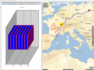 12 hours after the driver left Barcelona he reaches Lyon.