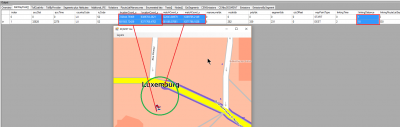 The image shows the distance between LOCATION COORDINATE and MATCH COORDINATE. If necessary you can paint this airline connection.