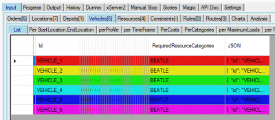 And on the input vehicles