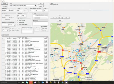 Sample image that displays POI based on SMO Layer.<br />The categories 7369, 7313, 7311 are visible.