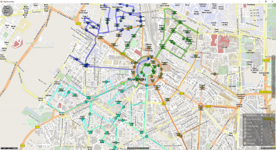 Code sample demonstrating balanced tour optimization in the city of New Delhi. Several trucks delivering goods to about 100 destinations.