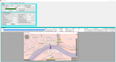 Sample screenshot taken from xLocate testclient.<br />Result shows some ferry relations near the given input coordinate.