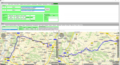 Left route: simple routing from Karlsruhe to Heilbronn. Track length about 90km. Optimisation set to 90% (shortest time).<br />Right track: same optimization but additional waypoint somewhere in the countryside which enforces directions. Track length is only 76km.