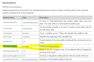 remaining periods.PNG (46.74 KiB) Viewed 21059 times Remaining Periods as part of the output of a previous calculateAdvancedTour