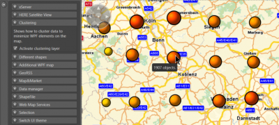 XServer.NET Demo Center<br />Usecase Clustering (maps)