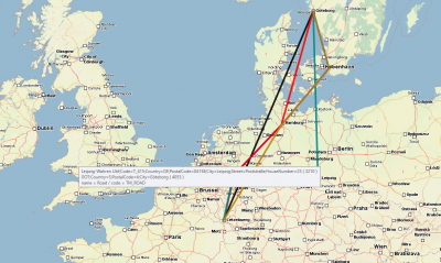 I can then visualize the segments in a map as well...