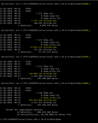 file sizes of distance matrices between 1'000 and 10'000 locations (=up to 100'000'000 relations!)