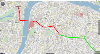 Sample route: when you enter the city toll area we return corresponding segment  info